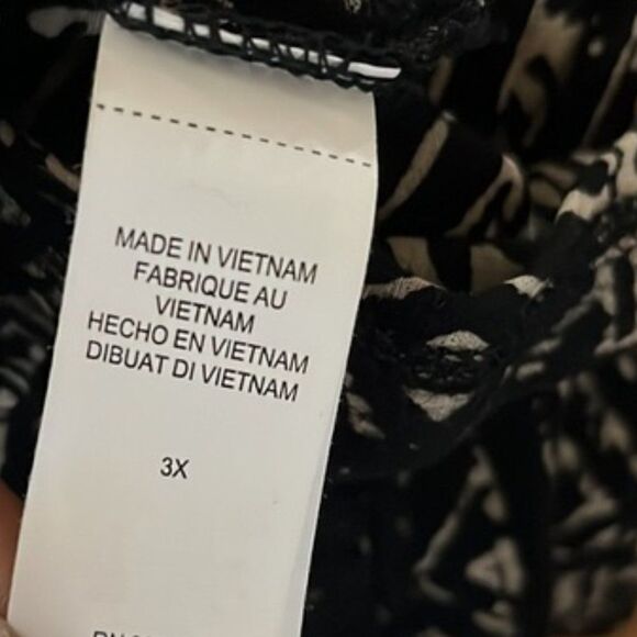 Lucky Brand 3X Top Shirt Womens Plus Size Black Aztec Print Flowy Boho NWOT - Picture 9 of 11